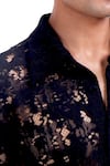 Siddhant Agrawal_Black Cotton, Silk Eteranal Trace Shirt _at_Aza_Fashions