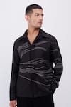 Buy_Siddhant Agrawal_Black Embroidery, Beads Ethereal Root Shirt _at_Aza_Fashions
