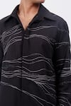 Siddhant Agrawal_Black Embroidery, Beads Ethereal Root Shirt _at_Aza_Fashions