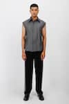 Buy_Siddhant Agrawal_Gray Ashtrace Shirt _at_Aza_Fashions
