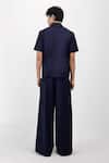 Shop_Siddhant Agrawal_Navy Cobalt Root Trouser _at_Aza_Fashions