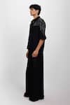 Buy_Siddhant Agrawal_Black Beads, Embroidery Ashroot Whorl T-shirt _Online_at_Aza_Fashions