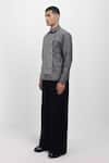 Siddhant Agrawal_Gray Greyfall Weftmire Jacket _Online_at_Aza_Fashions