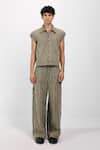 Buy_Siddhant Agrawal_Green Sage Drift Jacket _at_Aza_Fashions