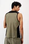 Buy_Siddhant Agrawal_Green Tropical Eclipse Vest _Online_at_Aza_Fashions