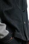 Shop_Siddhant Agrawal_Black Denim, Cotton Drifted Echo Jacket _Online_at_Aza_Fashions