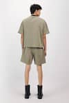Shop_Siddhant Agrawal_Green Rawfern Shorts _at_Aza_Fashions