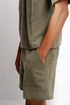 Siddhant Agrawal_Green Rawfern Shorts _at_Aza_Fashions