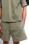 Buy_Siddhant Agrawal_Green Rawfern Shorts 