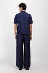 Shop_Siddhant Agrawal_Blue Weathered Indigo T-shirt _at_Aza_Fashions