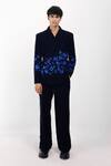 Buy_Siddhant Agrawal_Black Tassels, Embroidery Coral Fade Trouser _at_Aza_Fashions