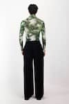 Shop_Siddhant Agrawal_Green Sequins, Beads Sporeshade Top _at_Aza_Fashions