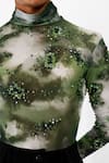 Shop_Siddhant Agrawal_Green Sequins, Beads Sporeshade Top _Online_at_Aza_Fashions