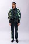 Buy_Siddhant Agrawal_Emerald Green Sequins, Beads, Tassels, Embroidery Moss Wilt Jacket _at_Aza_Fashions