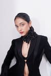Buy_Siddhant Agrawal_Black Ember Bloom Choker _at_Aza_Fashions