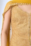 Buy_Ritika Mirchandani_Yellow Crepe, Net Beads, Embroidery, Sequins, Stones Besty Kurta Sharara Set _Online_at_Aza_Fashions