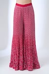 Buy_Ritika Mirchandani_Pink Crepe, Georgette, Net Crystals, Embroidery Harriet Kurta And Sharara Set 