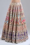 Shop_Abhinav Mishra_Multi Color Chanderi, Net Mirrors, Zari, Embroidery Rebecca Pastel Lehenga Set _Online_at_Aza_Fashions