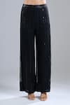 Buy_Ritika Mirchandani_Black Embroidery, Sequins V-, Scoop Jacket And Pant Set _Online_at_Aza_Fashions