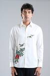 Shop_Rohit Bal_Ivory Poplin Embroidery Shirt _Online_at_Aza_Fashions