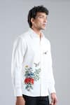 Rohit Bal_Ivory Poplin Embroidery Shirt _at_Aza_Fashions