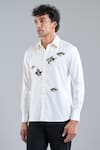 Shop_Rohit Bal_Ivory Poplin Embroidery Shirt _Online_at_Aza_Fashions