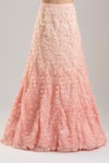 Tarun Tahiliani_Pink Embroidery, Sequins, Beads Sweetheart Neck Draped Corset Lehenga Set _at_Aza_Fashions