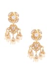 Buy_Anita Dongre_Gold Plated Stones, Pearls Roshnara Zircon And Polish Drop Earrings _at_Aza_Fashions