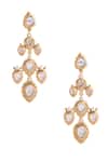 Shop Anita Dongre Gold Plated Stones Jahanzeb Zircon Embellished Drop Earrings at Aza Fashions Shop_Anita Dongre_Gold Plated Stones Jahanzeb Zircon Embellished Drop Earrings _at_Aza_Fashions