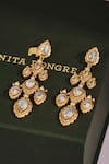 Anita Dongre Gold Plated Stones Jahanzeb Zircon Embellished Drop Earrings Online at Aza Fashions Anita Dongre_Gold Plated Stones Jahanzeb Zircon Embellished Drop Earrings _Online_at_Aza_Fashions