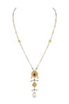 Buy Anita Dongre Gold Plated Zircon And Pearl Necklace at Aza Fashions Buy_Anita Dongre_Gold Plated Zircon And Pearl Necklace _at_Aza_Fashions