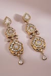 Buy Anita Dongre Gold Plated Stones Ankavai Zircon Embellished Polish Drop Earrings at Aza Fashions Buy_Anita Dongre_Gold Plated Stones Ankavai Zircon Embellished Polish Drop Earrings _at_Aza_Fashions