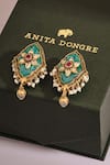 Anita Dongre_Multi Color Pearls, Stones Dilras Zircon And Drop Earrings _Online_at_Aza_Fashions
