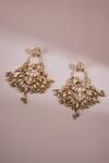 Buy_Anita Dongre_Gold Plated Pearls, Stones Imani Zircon And Bird Motif Drop Earrings _at_Aza_Fashions