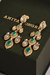 Anita Dongre_Gold Plated Stones Jahanzeb Zircon And Polish Drop Earrings _Online_at_Aza_Fashions
