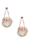 Anita Dongre_Gold Plated Stones, Pearls Dakshi Zircon And Embellished Drop Earrings _Online_at_Aza_Fashions