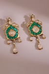 Buy_Anita Dongre_Gold Plated Stones Mehvash Zircon And Polish Drop Earrings _at_Aza_Fashions