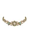 Buy_Anita Dongre_Gold Plated Gulbano Zircon Stone Embellished Choker Necklace _at_Aza_Fashions