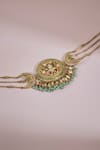 Buy_Anita Dongre_Gold Plated Aamira Zircon Embellished Choker Necklace _at_Aza_Fashions