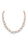 Buy_Anita Dongre_Gold Plated Atharvani Moissanite Studded Necklace _at_Aza_Fashions