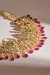 Shop_Anita Dongre_Gold Plated Gulnara Zircon And Pearl Choker _at_Aza_Fashions