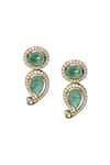 Shop_Anita Dongre_Gold Plated Stones Zarif Zircon And Polish Drop Earrings _at_Aza_Fashions