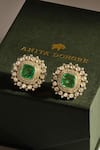 Anita Dongre_Gold Plated Stones Ahmreen Zircon Embellished Studs _Online_at_Aza_Fashions