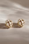 Buy_Anita Dongre_Gold Plated Stones Azeen Moissanite Stud Earrings _at_Aza_Fashions