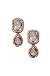 Buy_Anita Dongre_Gold Plated Stones Guinevere Moissanite Drop Earrings _at_Aza_Fashions
