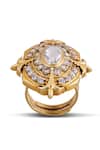 Buy_Anita Dongre_Gold Plated Stones Nyambura Zircon Embellished Ring _at_Aza_Fashions