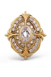Shop_Anita Dongre_Gold Plated Stones Nyambura Zircon Embellished Ring _at_Aza_Fashions