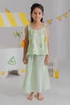 Buy_MR Brat_Green Cotton Tassels Carnival Print Kurta With Sharara _at_Aza_Fashions