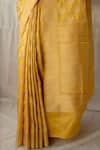 Shop_Priyanka Raajiv_Yellow Silk Zari Parakasha Woven Saree With Running Blouse _Online_at_Aza_Fashions