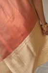 Buy_Priyanka Raajiv_Coral Brocade, Silk Zari Madhurya Saree With Running Blouse 